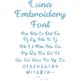 Luna Embroidery Font | Machine Embroidery Designs by JuJu