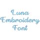 Luna Embroidery Font | Machine Embroidery Designs by JuJu