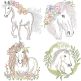 Majestic Horses Antique Sketch | Machine Embroidery Designs by JuJu