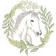 Majestic Horses Antique Sketch | Machine Embroidery Designs by JuJu