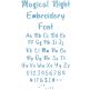 Magical Night Embroidery Font | Machine Embroidery Designs by JuJu