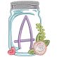 Mason Jar Alphabet | Machine Embroidery Designs by JuJu