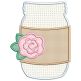 Mason Jar Applique Machine Embroidery Designs by JuJu 
