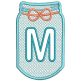 Mason Jar Embossed Alphabet | Machine Embroidery Designs by JuJu