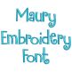 Maury Embroidery Font | Machine Embroidery Designs by JuJu