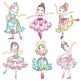 Mehndi Ballerinas 1 Machine Embroidery Designs by JuJu