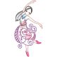 Mehndi Ballerinas 2 Machine Embroidery Designs by JuJu