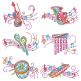 Mehndi Music 1 Machine Embroidery Designs By JuJu