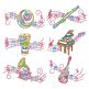 Mehndi Music 3 Machine Embroidery Designs By JuJu