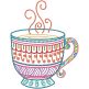 Mehndi Tea Time Machine Embroidery Designs by JuJu