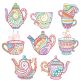 Mehndi Tea Time Machine Embroidery Designs by JuJu