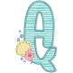 Mermaid Applique Alphabet Machine Embroidery Designs By JuJu