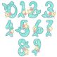 Mermaid Applique Numbers Machine Embroidery Designs By JuJu