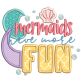 Mermaid Word Art | Machine Embroidery Designs by JuJu