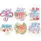 Mom and Me Word Art 2 | Machine Embroidery Designs by JuJu