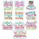 Mom's Life Word Art Machine Embroidery Designs By JuJu