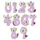 Monster Baby Numbers Applique Machine Embroidery Designs By JuJu