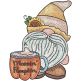 Morning Pumpkin Gnome | Machine Embroidery Designs by JuJu