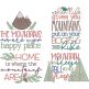 Mountain Life Word Art 3 | Machine Embroidery Designs by JuJu