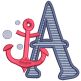 Nautical Applique Alphabet | Machine Embroidery Designs by JuJu