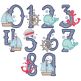 Nautical Numbers Applique | Machine Embroidery Designs by JuJu
