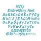Nifty Embroidery Font | Machine Embroidery Designs by JuJu