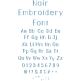 Noir Embroidery Font | Machine Embroidery Designs by JuJu