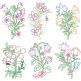 Nordic Florals 1 Machine Embroidery Designs by JuJu