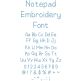 Notepad Embroidery Font | Machine Embroidery Designs by JuJu