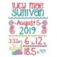 Ocean Birth Announcement Template Machine Embroidery Designs by JuJu