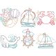 Ocean Views Machine Embroidery Designs by JuJu