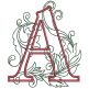 Ornate Vine Monogram | Machine Embroidery Designs by JuJu