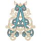 Ornate Vintage Vine Monogram | Machine Embroidery Designs by JuJu