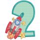 Outer Space Numbers | Machine Embroidery Designs by JuJu