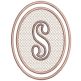 Oval Embossed Monogram | Machine Embroidery Designs by JuJu