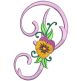 Pansy Monogram Machine Embroidery Designs By JuJu