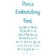 Paris Embroidery Font | Machine Embroidery Designs by JuJu