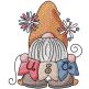 Patriotic Gnome USA | Machine Embroidery Designs by JuJu