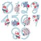 Patriotic Applique Numbers Machine Embroidery Designs By JuJu