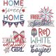 Patriotic Word Art 4 | Machine Embroidery Designs by JuJu