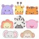 Peeker Animals 1 Machine Embroidery Designs by JuJu