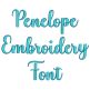 Penelope Embroidery Font | Machine Embroidery Designs by JuJu