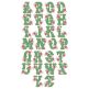 Peppermint Applique Alphabet Machine Embroidery Designs By JuJu