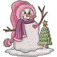 Pine Tree Hat Scarf Snowman | Machine Embroidery Designs by JuJu
