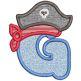 Pirate Applique Alphabet Machine Embroidery Designs By JuJu
