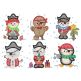 Pirate Christmas Applique Machine Embroidery Designs by JuJu 
