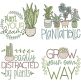 Plant Lovers Word Art 3 | Machine Embroidery Designs by JuJu