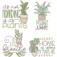 Plant Lovers Word Art 4 | Machine Embroidery Designs by JuJu