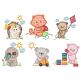 Playful Critters Applique Machine Embroidery Designs by JuJu