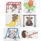 Playground Critters Applique Machine Embroidery Designs by JuJu 

